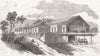 WARCS. The Leamington Station 1853 old antique vintage print picture