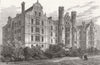 LONDON. New Building, Brompton TB Hospital 1882 old antique print picture