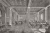 LONDON. Westminster. Smoking-Room, Commons 1858 old antique print picture