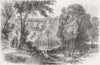 LANCS. View, new Public Park, Blackburn 1857 old antique vintage print picture