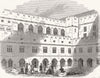 LONDON. Westminster. new Lords, from house Ct 1847 old antique print picture