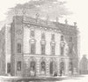 LINCS. Midland Counties Insurance Co office, Lincoln 1857 old antique print