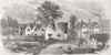 BEDFORDSHIRE. Workers cottages built by Duke of Bedford 1858 old antique print