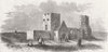 KENT. Church of St Mary, castle, Dover(View) 1858 old antique print picture
