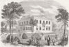YORKS. House of Mayor of Leeds 1858 old antique vintage print picture