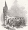 DEVON. St Sidwell's Church Exeter 1845 old antique vintage print picture