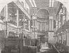 LONDON. Jewish Synagogue, Gt St Helen's Bishopsgate 1855 old antique print