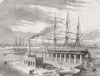 LONDON. Graving-Docks, Victoria Docks, Blackwall 1859 old antique print