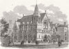 LEICS. Wesleyan Chapel, Humberstone Gate, Leicester 1863 old antique print