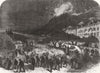 WORCS. Wedding of Earl Beauchamp, Gt Malvern 1868 old antique print picture