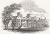 ESSEX. Easton Lodge, nr Dunmow, burnt down 1847 old antique print picture