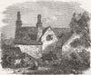 DEVON. House, Sir Joshua Reynolds was born, Plympton 1869 antique print