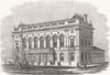 LINCS. new Townhall, Gt Grimsby, Lincolnshire 1863 old antique print picture