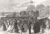 LONDON. The opening of Finsbury Park 1869 old antique vintage print picture