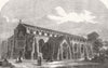 NORFOLK. St Andrew's Hall, Norwich, restored 1863 old antique print picture