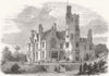 YORKSHIRE. Manor Heath, Mayor of Halifax 1863 old antique print picture