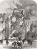 SCOTLAND. fatal fire, Canongate, Edinburgh 1867 old antique print picture