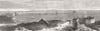 WALES. Holyhead Breakwater & Harbour, Anglesey 1865 old antique print picture