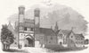 KENT. main Gate, St Augustine's College, Canterbury 1848 old antique print