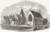 WALES. Christ's College, Brecon, South Wales 1865 old antique print picture