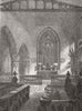 BUCKS. Hughenden. Harvest Decs, St Michael's Church 1871 old antique print