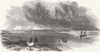 DURHAM. South-Gare breakwater, river Tees. breakwater 1863 old antique print