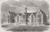 WALES. Normal College, Bangor 1859 old antique vintage print picture