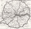 LONDON. Introduction of London Postal Codes 1857 old antique map plan chart