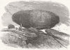 CORNWALL. Tol-Maen, or Main Rock, Cornwall, destroyed 1869 old antique print