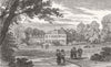 LONDON. Kensington Palace in 1831 1866 old antique vintage print picture