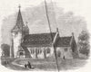 SUSSEX. St Giless Church, Dallington, Sussex 1864 old antique print picture