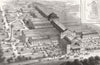 LANCS. The Liverpool Exhibition 1886 old antique vintage print picture
