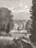 WALES. Hawarden Park. View from castle mound 1880 old antique print picture