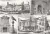 LONDON. Convent & Cupola House, Hammersmith 1880 old antique print picture