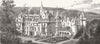 SCOTLAND. Cortachy Castle Forfarshire, burnt down 1883 old antique print