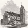 YORKS. Church of St Martin-on-Hill, Scarborough 1863 old antique print picture