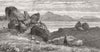 IRELAND. Croagh Patrick, from Mayo Shore of Clew Bay 1880 old antique print