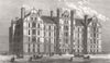 LONDON. Extension of Hospital for TB, Brompton 1879 old antique print picture