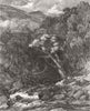 SCOTLAND. Ravine in Glen Tilt 1856 old antique vintage print picture