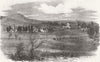 STAFFS. Rugeley-from railway 1856 old antique vintage print picture