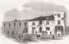 STAFFORDSHIRE. The Talbot Arms Inn, Rugeley 1856 old antique print picture