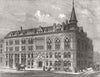 LONDON. East, West India Dock Co house, Billiter Sq 1877 old antique print