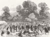 BERKS. Widows, Orphans fete, Beckett Park, Shrivenham 1870 old antique print