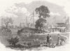 LANCS. Alexandra Park, Manchester 1870 old antique vintage print picture