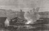 NOTTS. railway accident nr Newark c1871 old antique vintage print picture