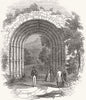 WALES. Remains of Strata Florida Abbey 1847 old antique vintage print picture