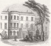 LONDON. Sir Robert Peel's House, Whitehall Gdns 1845 old antique print picture