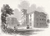 IOW. New wing of Osborne House, Isle of Wight 1845 old antique print picture