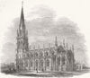 LONDON. Holy Trinity Church, Bishop's Rd, Paddington 1845 old antique print
