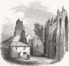 SCOTLAND. Trinity Hospital, Edinburgh 1845 old antique vintage print picture